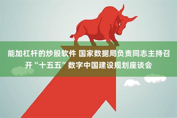 能加杠杆的炒股软件 国家数据局负责同志主持召开“十五五”数字中国建设规划座谈会
